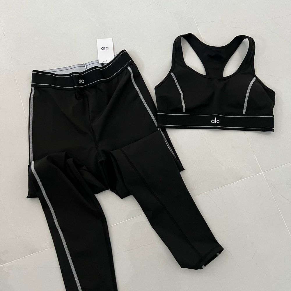 Women ALO Yoga black Set
